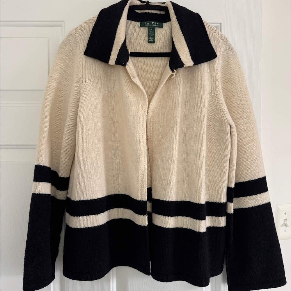 Ralph Lauren Black and Cream Blazer